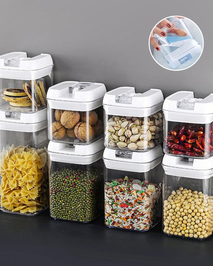 6 Recipiente din Plastic, pentru Alimente/Obiecte, Inchidere Ermetica, .5l, .8l, .2l, Capac