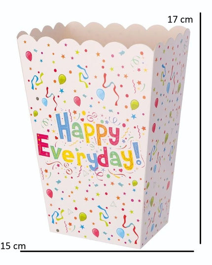6 Cutii de PopCorn, Model Happy Everyday