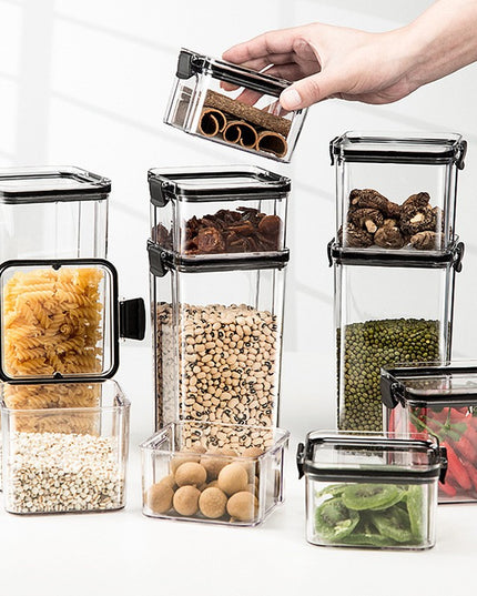 6 Recipiente din Plastic, pentru Alimente/Obiecte, Inchidere Ermetica, ml, ml, ml, ml