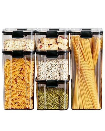 6 Recipiente din Plastic, pentru Alimente/Obiecte, Inchidere Ermetica, ml, ml, ml, ml