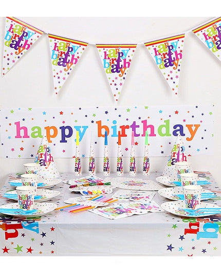 6 Farfurii de Unica Folosinta, Colectia Happy Birthday,din Carton Laminat