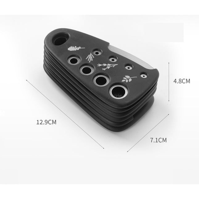 1 mini ustensile bucatarie taietor pizza, cutit, curatator, razatoare, desfacator, presa usturoi, manere din ABS, lame ascutite din otel inoxidabil