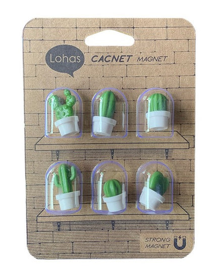 6 Magneti de Frigider, Model Cactusi in Ghiveci, din ABS si Magnet