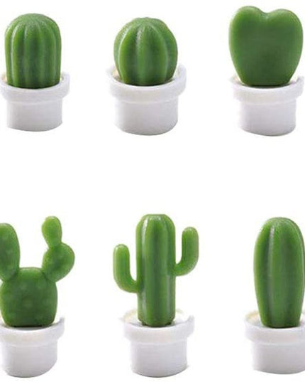 6 Magneti de Frigider, Model Cactusi in Ghiveci, din ABS si Magnet