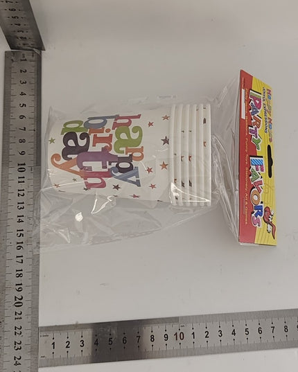 6 Pahare de Carton, Colectia Happy Birthday,230 ml