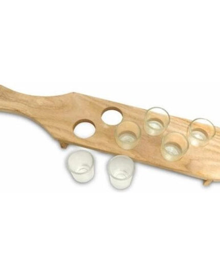 Pahare Shot din Sticla, 6 pahare pentru Shot cu Suport din Lemn, Design Rustic,Model 2