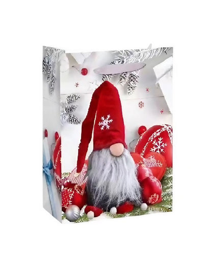 6 Pungi Cadou, Imprimeu Tematica Gnomi, Model Random, din Hartie, Impachetare Usoara a Cadourilor