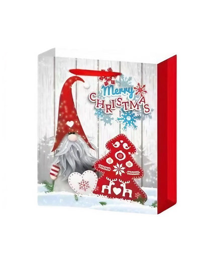 6 Pungi Cadou, Imprimeu Tematica Gnomi, Model Random, din Hartie, Impachetare Usoara a Cadourilor