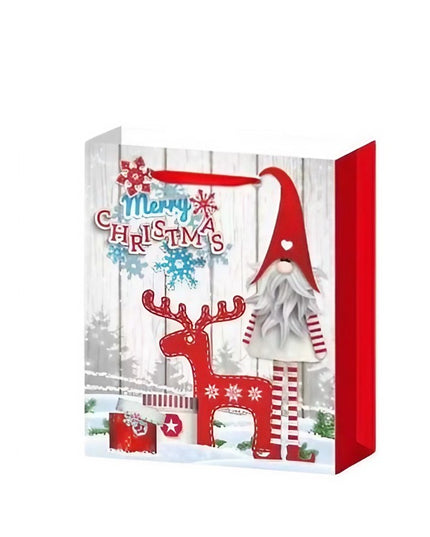 6 Pungi Cadou, Imprimeu Tematica Gnomi, Model Random, din Hartie, Impachetare Usoara a Cadourilor