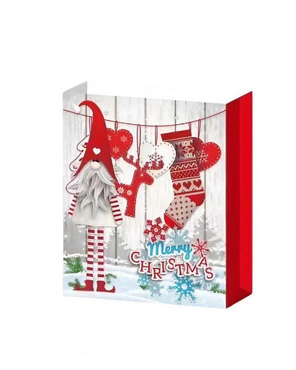 6 Pungi Cadou, Imprimeu Tematica Gnomi, Model Random, din Hartie, Impachetare Usoara a Cadourilor