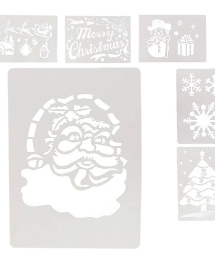 6 sabloane pentru spray de zapada,tematica Craciun