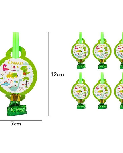 6 Suflatori, Colectia Dino Park,din Carton/Plastic/Hartie