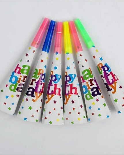 6 Suflatori, Colectia Happy Birthday,din Carton