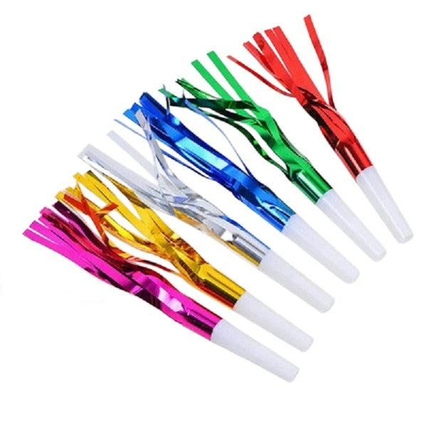 Set 6 Fluiere Party cu Franjuri, din Plastic
