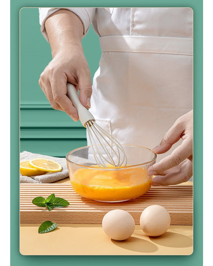 6 Ustensile de Bucatarie, din Silicon+Inox, Termorezistente, Antiaderente