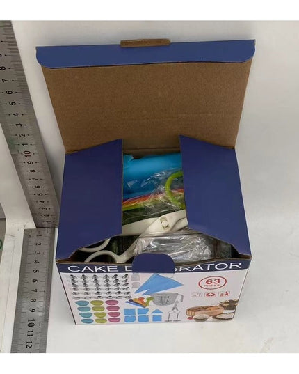 63 Piese Ustensile pentru Ornare Prajituri, din Plastic si Otel Inoxidabil, Forme Briose