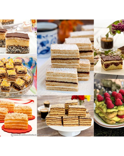 63 Piese Ustensile pentru Ornare Prajituri, din Plastic si Otel Inoxidabil, Forme Briose