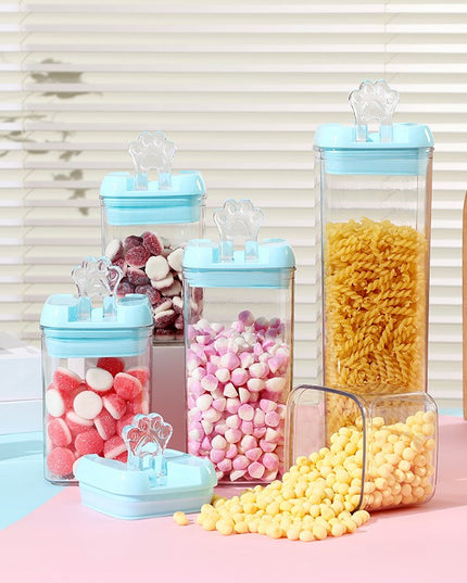 7 Cutii de Depozitare Alimente, 2 x 500ml, 2 x 800ml, 2 x 1200ml, ml, Capac