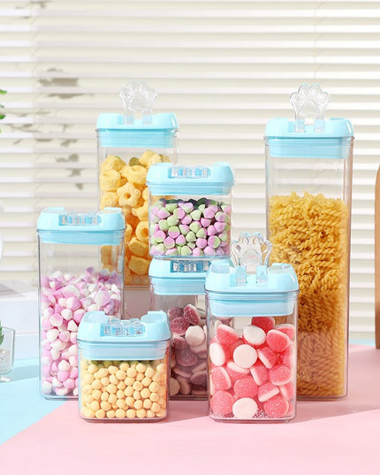 7 Cutii de Depozitare Alimente, 2 x 500ml, 2 x 800ml, 2 x 1200ml, ml, Capac