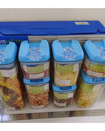 7 Cutii de Depozitare Alimente, 2 x 500ml, 2 x 800ml, 2 x 1200ml, ml, Capac