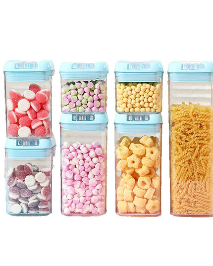 7 Cutii de Depozitare Alimente, 2 x 500ml, 2 x 800ml, 2 x 1200ml, ml, Capac