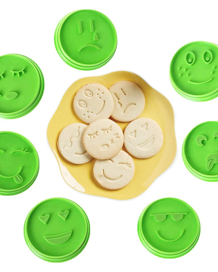 7 Forme de Prajituri, Model Emoticoane Smiley Face, Diferite Expresii,din PP