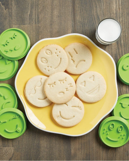 7 Forme de Prajituri, Model Emoticoane Smiley Face, Diferite Expresii,din PP