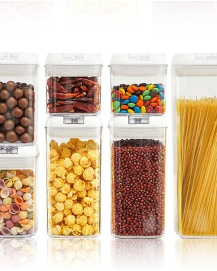 7 Recipiente din Plastic, pentru Alimente/Obiecte, Inchidere Ermetica, .5l, .8l, .2l, l, Capac