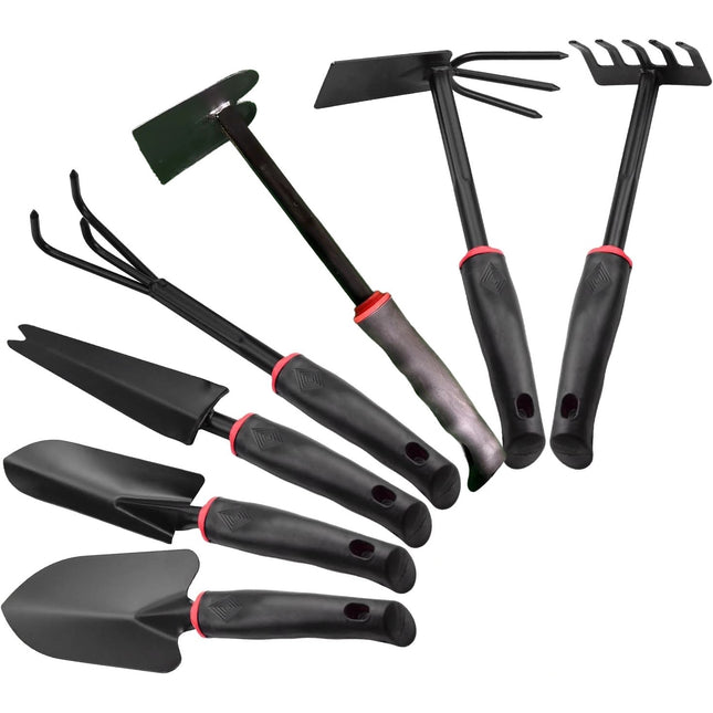 7 Unelte de Gradina pentru Plantare Prelucrare Sol si Ingrijire Plante, Material PVC si cardboard