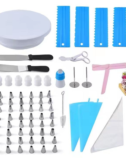 70 Piese Ustensile pentru Ornare Prajituri, din Plastic si Otel Inoxidabil