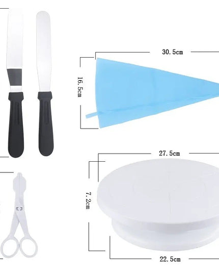 70 Piese Ustensile pentru Ornare Prajituri, din Plastic si Otel Inoxidabil