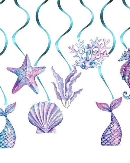8 Decoratiuni pentru Petrecere Sirena, Colectia Mermaid, Panglici Incluse