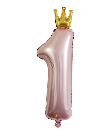 Set 8 Baloane din Folie Metalizată si din Latex, Figurine Cifra 1 Printesa 91cm, Stea 45 cm si Cerc 55 cm, Baloane Latex 30 cm, Tema Prima Aniversare, Ambalaj Individual, Pai Inclus, Umflare cu Aer sau Heliu