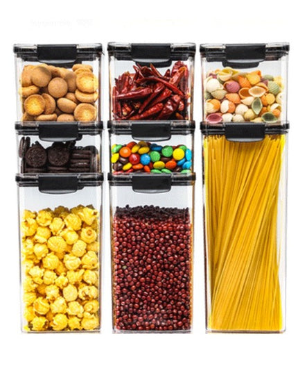 8 Recipiente din Plastic, pentru Alimente/Obiecte, Inchidere Ermetica, ml, ml, ml, ml