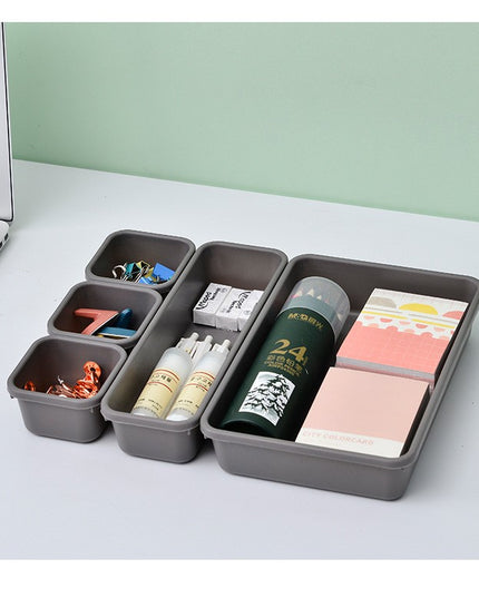 8 cutii depozitare, pentru sertar, cosmetice, ustensile bucatarie, textile, plastic