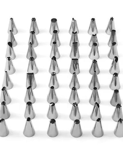 80 Piese Ustensile pentru Ornare Prajituri, din Plastic si Otel Inoxidabil, Forme Briose