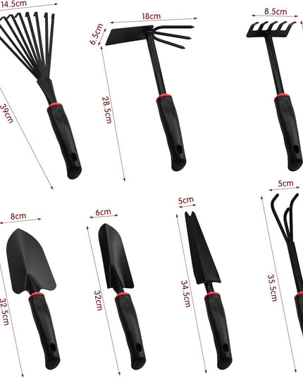 9 Unelte de Gradina pentru Plantare Prelucrare Sol si Ingrijire Plante, Material PVC si cardboard