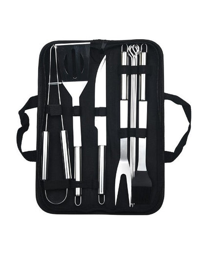 9 Ustensile pentru Gratar, din Otel Inoxidabil, Geanta Oxford