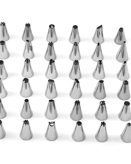 92 Piese Ustensile pentru Ornare Prajituri, din Plastic si Otel Inoxidabil, Forme Briose