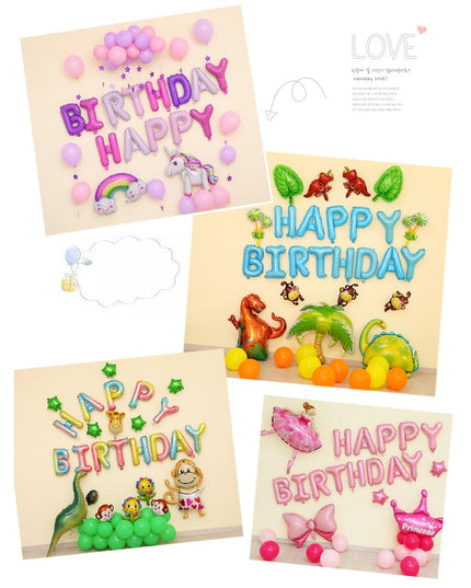 Set baloane folie Happy Birthday, 40 cm