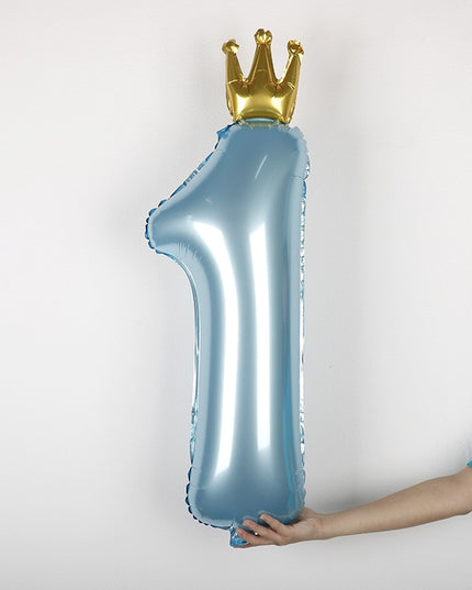 Set 8 Baloane din Folie Metalizată si din Latex, Figurine Cifra 1 Printesa 91cm, Stea 45 cm si Cerc 55 cm, Baloane Latex 30 cm, Tema Prima