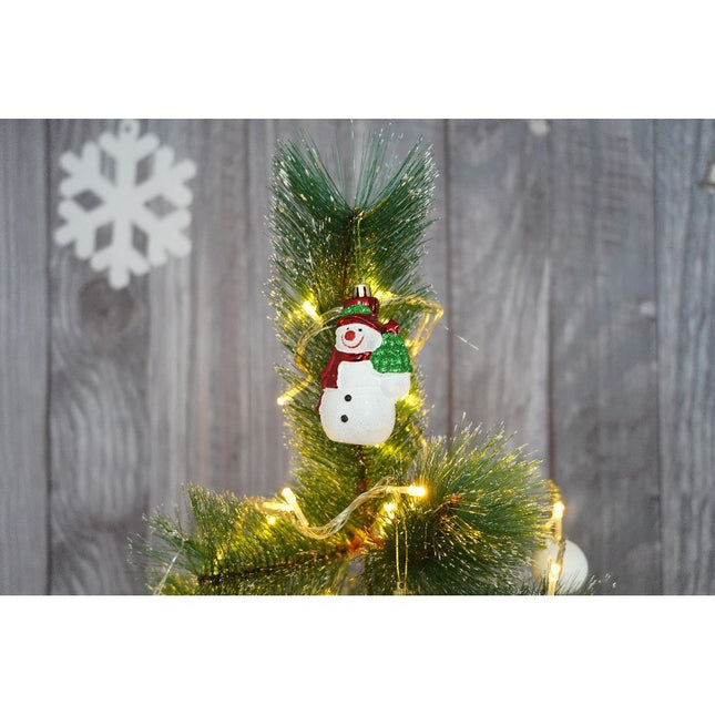 brad artificial de Craciun si elemente decorative tip pin inzapezit tip 1, inaltime , diametru , 160 ramuri cu ace 3D