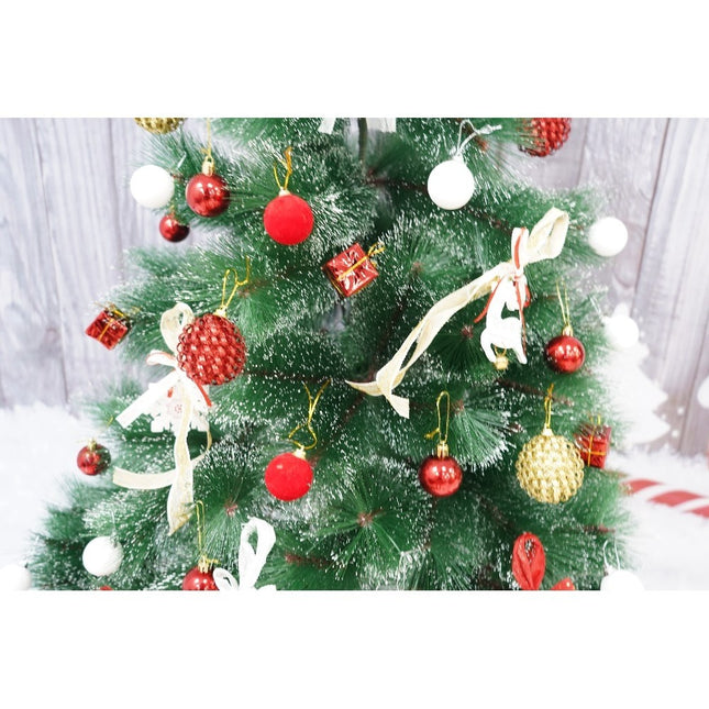 brad artificial de Craciun si elemente decorative tip pin inzapezit tip 3, inaltime , diametru , 160 ramuri cu ace 3D