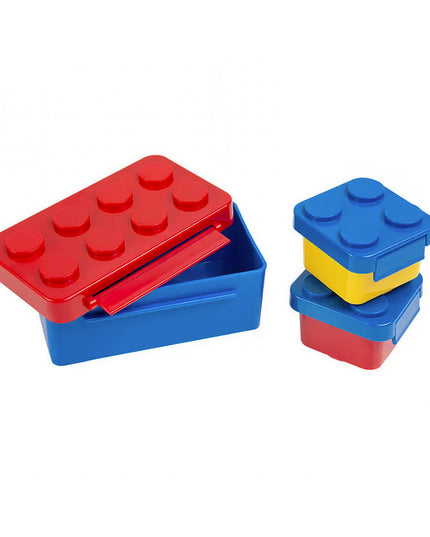 caserole pentru pranz interactive, cuburi de construit, plastic