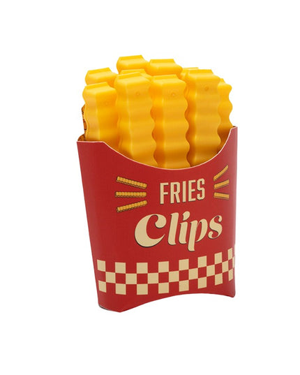 12 Clipsuri de Etansare, pentru Pungi Alimentare, Condimente, Suport cu Magnet, Model Cartofi Prajiti, din Plastic