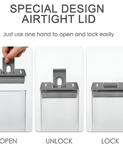 Cutii de Depozitare a Alimentelor, 7 Recipiente, 10 Etichete Reutilizabile, 4 Linguri, pentru Bucatarie, Spatula, Etansare, Fara BPA, Transparente, Capac