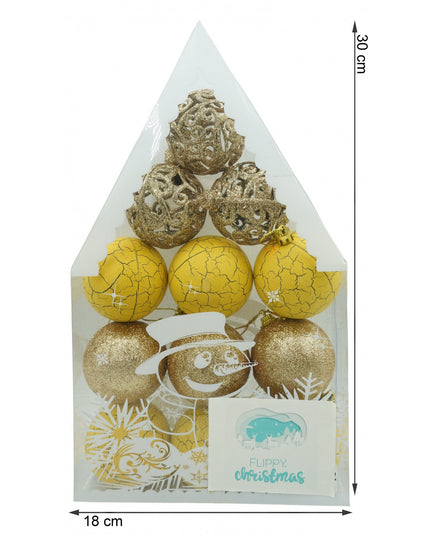 de 12 ornamente de brad, de tip Glob