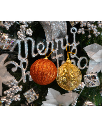 de 12 ornamente de brad, de tip Glob, Cupru