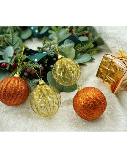 de 12 ornamente de brad, de tip Glob, Cupru