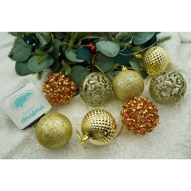 de 28 ornamente de brad, de tip Glob, Cupru